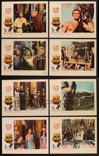 2g271 DAVID & GOLIATH 8 LCs '61 Orson Welles as King Saul with Ivica Pajer as David!