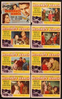 2g291 DESPERATE SEARCH 8 LCs '52 Jane Greer & Howard Keel trapped in the wild!