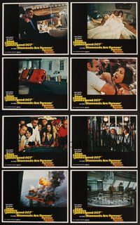 2g295 DIAMONDS ARE FOREVER 8 LCs '71 Sean Connery as James Bond, Jill St. John, sexy Lana Wood!