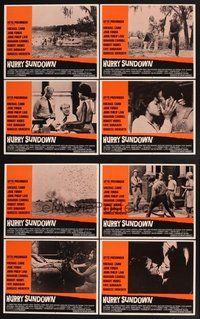 2g504 HURRY SUNDOWN 8 LCs '67 Michael Caine, Jane Fonda, John Phillip Law, Otto Preminger!