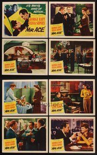 2g639 MR. ACE 8 LCs '46 George Raft, Sylvia Sidney, Edwin L. Marin film noir!