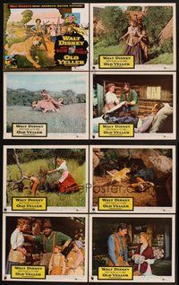2g679 OLD YELLER 8 LCs '57 Dorothy McGuire, Tommy Kirk, Walt Disney's most classic canine!