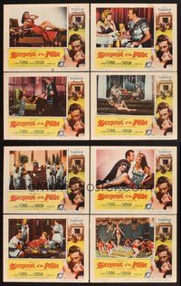 2g798 SERPENT OF THE NILE 8 LCs '53 sexiest Rhonda Fleming as Egyptian Queen Cleopatra, Lundigan!