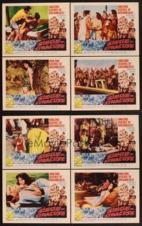 2g811 SIEGE OF SYRACUSE 8 LCs '62 Rossano Brazzi, Tina Louise, the amazing story of Archimedes!