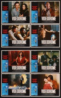 2g948 VIDEODROME 8 LCs '83 David Cronenberg, James Woods, Debbie Harry, sci-fi!