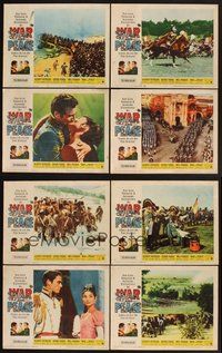 2g959 WAR & PEACE 8 LCs R63 Audrey Hepburn, Henry Fonda & Mel Ferrer, Leo Tolstoy epic!