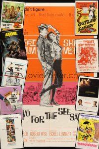 2h006 LOT OF 50 FOLDED ONE-SHEETS '56 - '85 Two for the See Saw, Outlaw Safari, 7th Dawn & more!