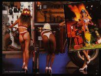 2h064 LOT OF 2 UNFOLDED SPECIAL POSTERS '90s the sexiest female firefighters ever!
