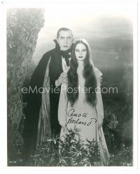 2h268 CARROLL BORLAND signed 8x10 REPRO still '90s with Bela Lugosi from Mark of the Vampire!
