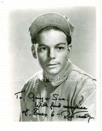 2h305 RUSS TAMBLYN signed 8x10.25 REPRO still '92 young head & shoulders portrait!