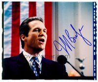 2h283 JEFF BRIDGES signed color 8x10 REPRO still '00s close up as the President in The Contender!