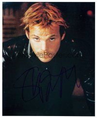 2h307 STEPHEN DORFF signed color 8x10 REPRO still '01 close up of the star wearing leather jacket!