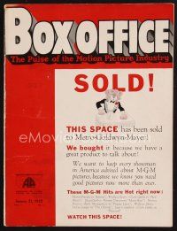 2h066 BOX OFFICE vol 1 no 1 exhibitor magazine January 21, 1932 the historic very first issue!