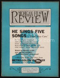 2h090 MICHIGAN FILM REVIEW exhibitor magazine November 23, 1929 Ramon Novarro sings 5 songs!
