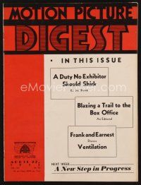 2h095 MOTION PICTURE DIGEST exhibitor magazine April 27, 1933 Frank & Earnest Discuss Ventilation!