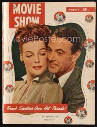 2h131 MOVIE SHOW magazine August 1948 Gary Cooper & sexy Ann Sheridan starring in Good Sam!