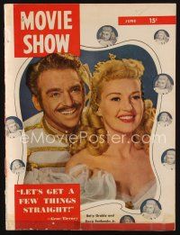 2h129 MOVIE SHOW magazine June 1948 Betty Grable & Douglas Fairbanks Jr. in That Lady In Ermine!