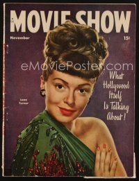 2h122 MOVIE SHOW magazine November 1947 portrait of Lana Turner, star of Green Dolphin Street!