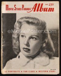 2h136 MOVIE STARS PARADE annual album magazine 1947 close portrait of June Allyson in fur coat!