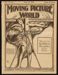 2h085 MOVING PICTURE WORLD exhibitor magazine April 19, 1919 Mary Pickford, Nazimova, Ruth Roland!