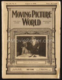 2h073 MOVING PICTURE WORLD exhibitor magazine August 5, 1916 Civilization, great cartoon ads!