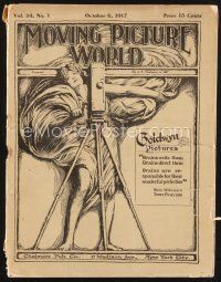2h076 MOVING PICTURE WORLD exhibitor magazine October 6, 1917 Pickford, Fatty Arbuckle, M.M. Minter