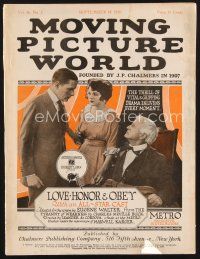 2h087 MOVING PICTURE WORLD exhibitor magazine September 18, 1920 ad for Babe Ruth in Headin' Home!