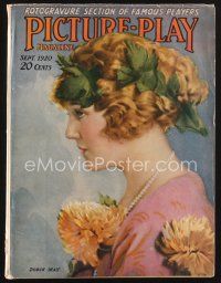 2h103 PICTURE PLAY magazine September 1920 profile artwork portrait of pretty Doris May!