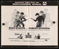 2h147 5 CARD STUD pressbook '68 cowboys Dean Martin & Robert Mitchum play poker!