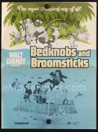2h151 BEDKNOBS & BROOMSTICKS pressbook '71 Walt Disney, Angela Lansbury, great cartoon art!