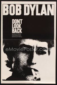 2h173 DON'T LOOK BACK pressbook '67 D.A. Pennebaker, best c/u of Bob Dylan with cigarette in mouth!