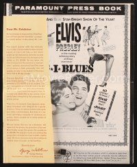 2h188 G.I. BLUES pressbook '60 swing out and sound off with Elvis Presley in red, white & blue!