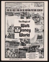 2h200 MAGIC OF WALT DISNEY WORLD pressbook '72 great theme park scenes, the first time on screen!