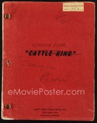 2h228 CANYON RIVER revised draft script Dec 1, 1955, screenplay by Daniel B. Ullman, Cattle King!