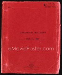 2h229 CHEAPER BY THE DOZEN revised final draft script October 11, 1949, screenplay by Lamar Trotti!