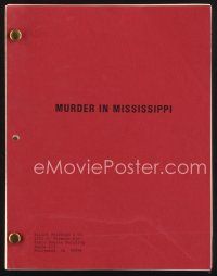 2h242 MURDER IN MISSISSIPPI 2nd revised third draft TV script April 10, 1989, screenplay by Weiser!