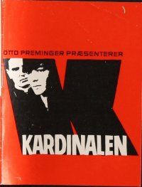 2h367 CARDINAL Danish program '64 Otto Preminger, Romy Schneider, Tom Tryon, different images!