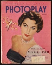 2h034 LOT OF 12 PHOTOPLAY MAGAZINES '52-54 Liz Taylor, Betty Grable, Doris Day, Ava Gardner & more
