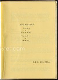 2h241 MARJORIE MORNINGSTAR script March 8, 1957, screenplay by Everett Freeman!
