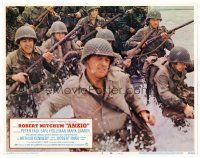 2j048 ANZIO LC #2 '68 Robert Mitchum & soldiers charging through water in World War II!