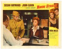 2j064 BACK STREET LC #8 '61 John Gavin in uniform looks over at pretty Susan Hayward!