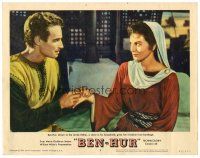 2j086 BEN-HUR LC #6 '60 Charlton Heston gives freedom to lovely slave girl Haya Harareet!