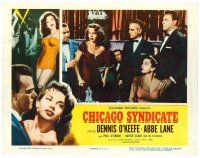 2j178 CHICAGO SYNDICATE LC '55 Xavier Cugat pulls sexy Abbe Lane away from table in nightclub!