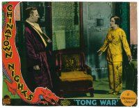 2j180 CHINATOWN NIGHTS LC '29 Wellman, Florence Vidor in silk pajamas looks at Wallace Beery!