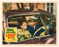 2j197 CRASH DIVE LC #4 R56 Tyrone Power in uniform puts the make on sexy Anne Baxter in car!