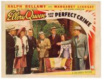 2j259 ELLERY QUEEN & THE PERFECT CRIME LC '41 Ralph Bellamy & Margaret Lindsay confront suspects!