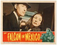 2j270 FALCON IN MEXICO LC '44 close up of detective Tom Conway with worried woman in film noir!