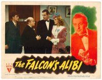 2j272 FALCON'S ALIBI LC '46 detective Tom Conway as The Falcon holding pretty Rita Corday!