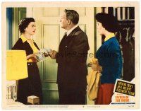 2j277 FATHER OF THE BRIDE LC #3 '50 Spencer Tracy between Elizabeth Taylor & Joan Bennett!