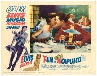 2j303 FUN IN ACAPULCO LC #1 '63 Elvis Presley making out with sexy Elsa Cardenas at dinner!